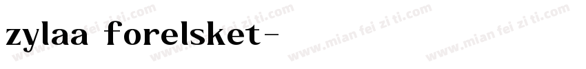 zylaa forelsket字体转换